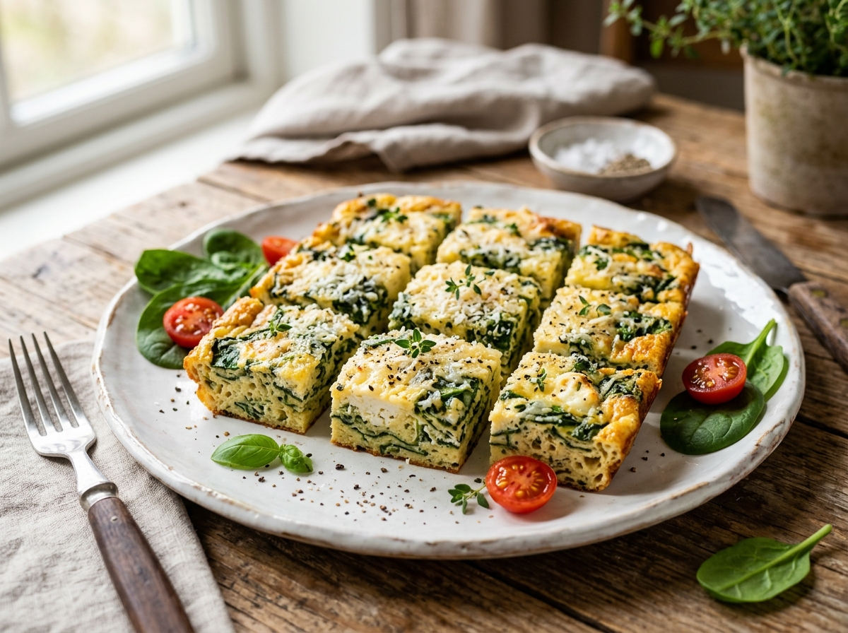 Omelete de Forno com Espinafre e Ricota: Prático e Rico em Proteínas